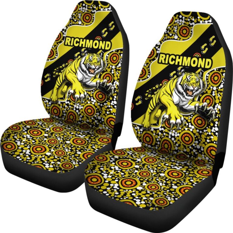 Australian Football League store - Loyal fans of Richmond Football Club's Set 2 Car Seat Cover:vintage Australian Football League suit,uniform,apparel,shirts,merch,hoodie,jackets,shorts,sweatshirt,outfits,clothes