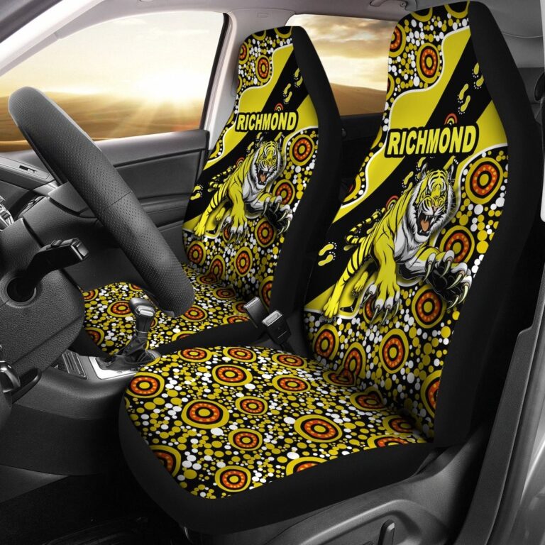 Australian Football League store - Loyal fans of Richmond Football Club's Set 2 Car Seat Cover:vintage Australian Football League suit,uniform,apparel,shirts,merch,hoodie,jackets,shorts,sweatshirt,outfits,clothes