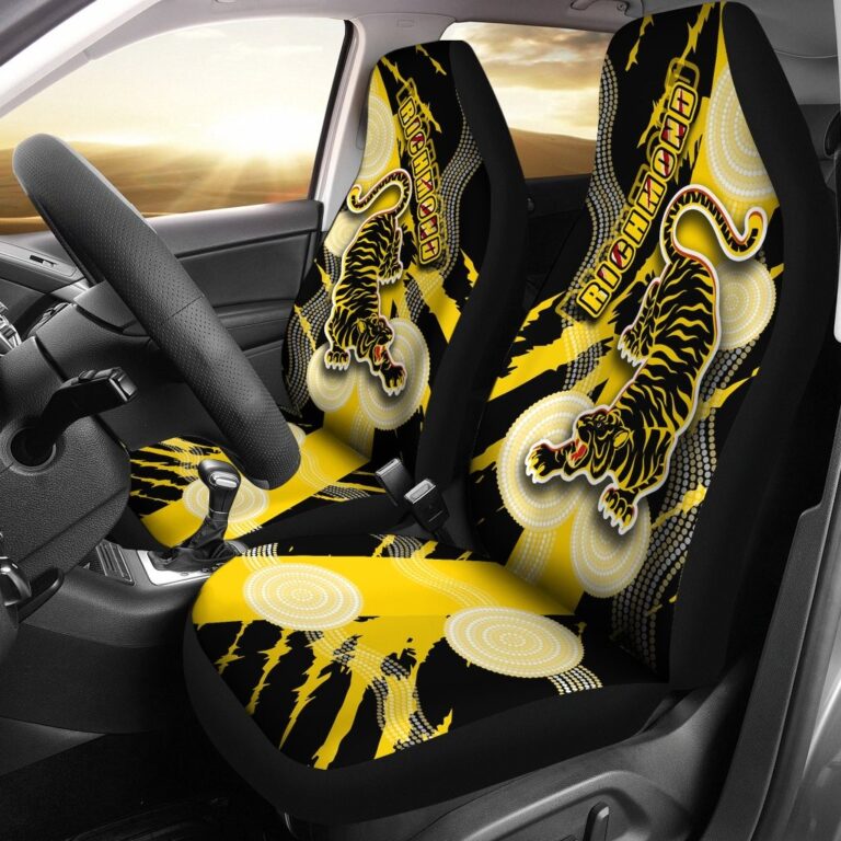 Australian Football League store - Loyal fans of Richmond Football Club's Set 2 Car Seat Cover:vintage Australian Football League suit,uniform,apparel,shirts,merch,hoodie,jackets,shorts,sweatshirt,outfits,clothes