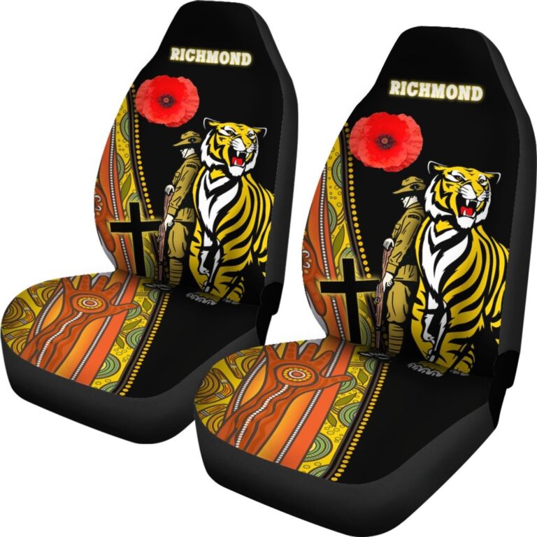 Australian Football League store - Loyal fans of Richmond Football Club's Set 2 Car Seat Cover:vintage Australian Football League suit,uniform,apparel,shirts,merch,hoodie,jackets,shorts,sweatshirt,outfits,clothes