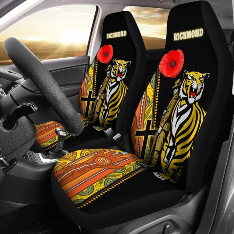 Australian Football League store - Loyal fans of Richmond Football Club's Set 2 Car Seat Cover:vintage Australian Football League suit,uniform,apparel,shirts,merch,hoodie,jackets,shorts,sweatshirt,outfits,clothes