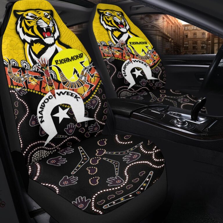 Australian Football League store - Loyal fans of Richmond Football Club's Set 2 Car Seat Cover:vintage Australian Football League suit,uniform,apparel,shirts,merch,hoodie,jackets,shorts,sweatshirt,outfits,clothes