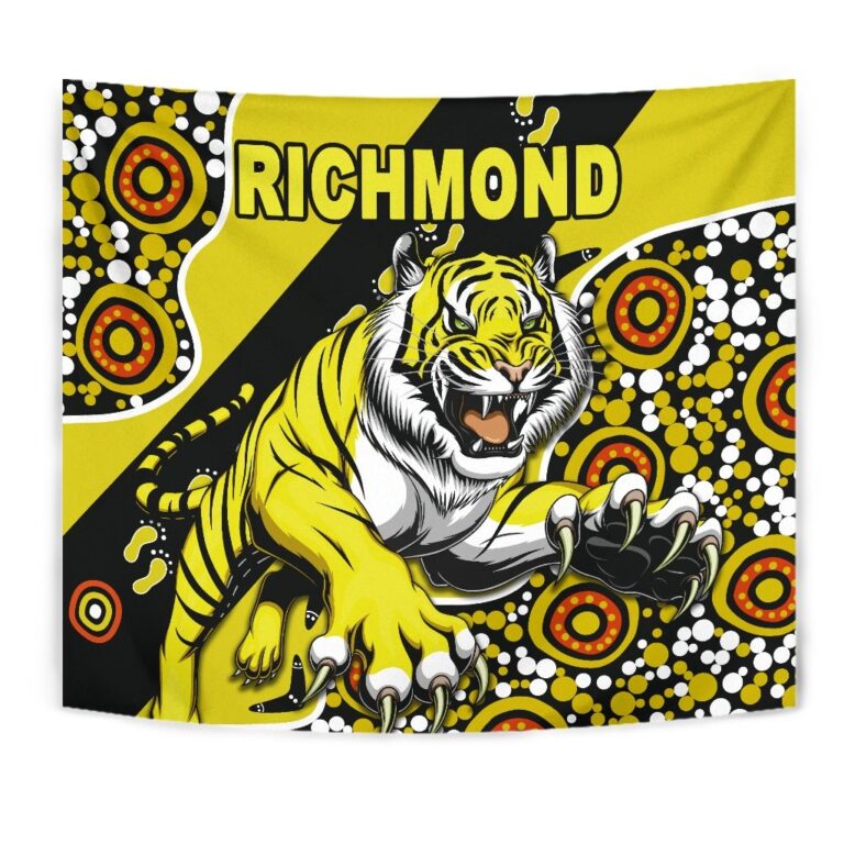 Australian Football League store - Loyal fans of Richmond Tigers's Wall Tapestry:vintage Australian Football League suit,uniform,apparel,shirts,merch,hoodie,jackets,shorts,sweatshirt,outfits,clothes