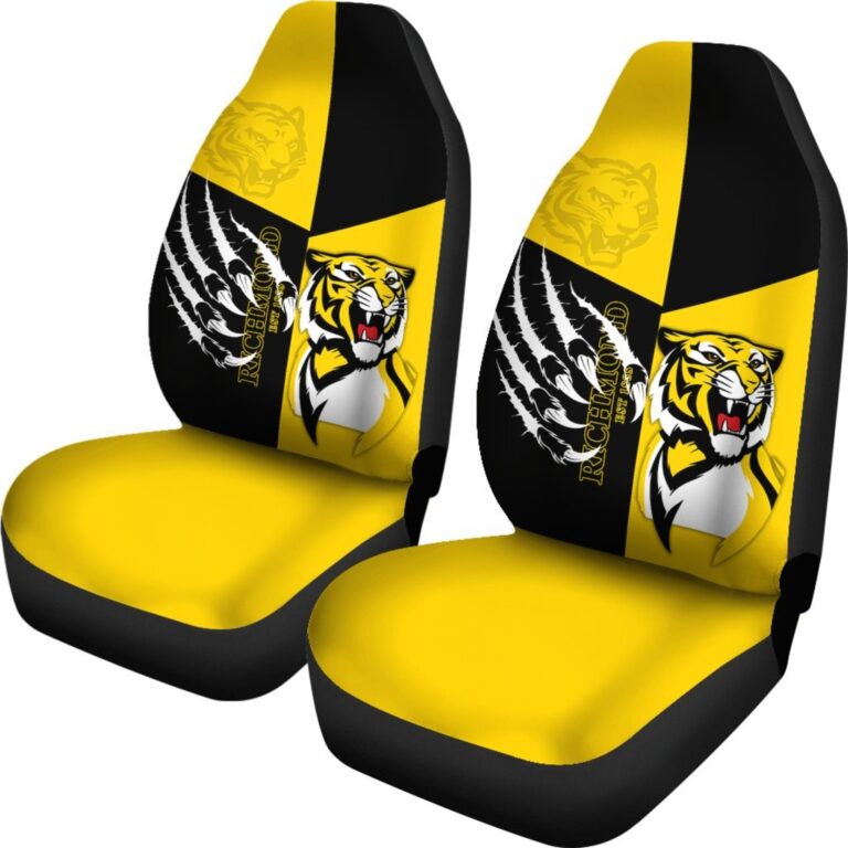 Australian Football League store - Loyal fans of Richmond Football Club's Set 2 Car Seat Cover:vintage Australian Football League suit,uniform,apparel,shirts,merch,hoodie,jackets,shorts,sweatshirt,outfits,clothes