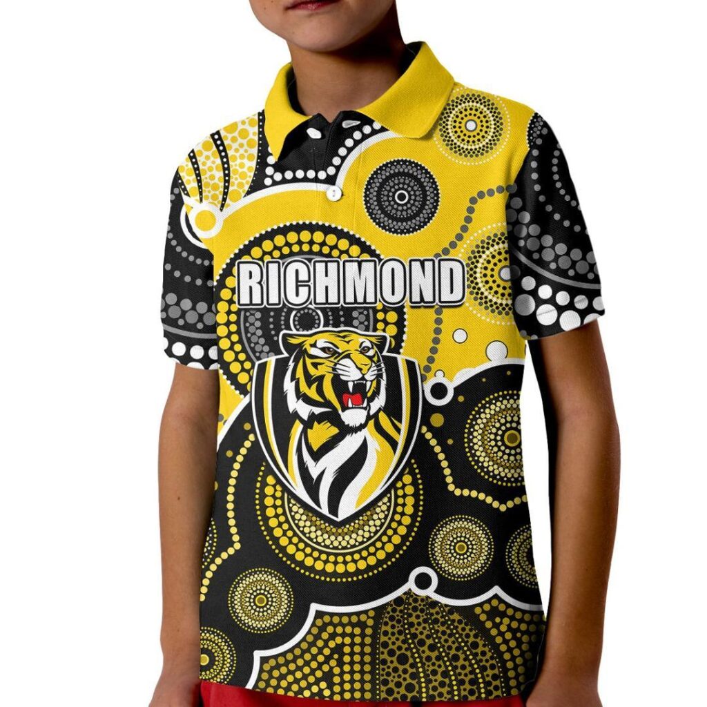Australian Football League store - Loyal fans of Richmond Tigers's Kid Polo Shirt:vintage Australian Football League suit,uniform,apparel,shirts,merch,hoodie,jackets,shorts,sweatshirt,outfits,clothes