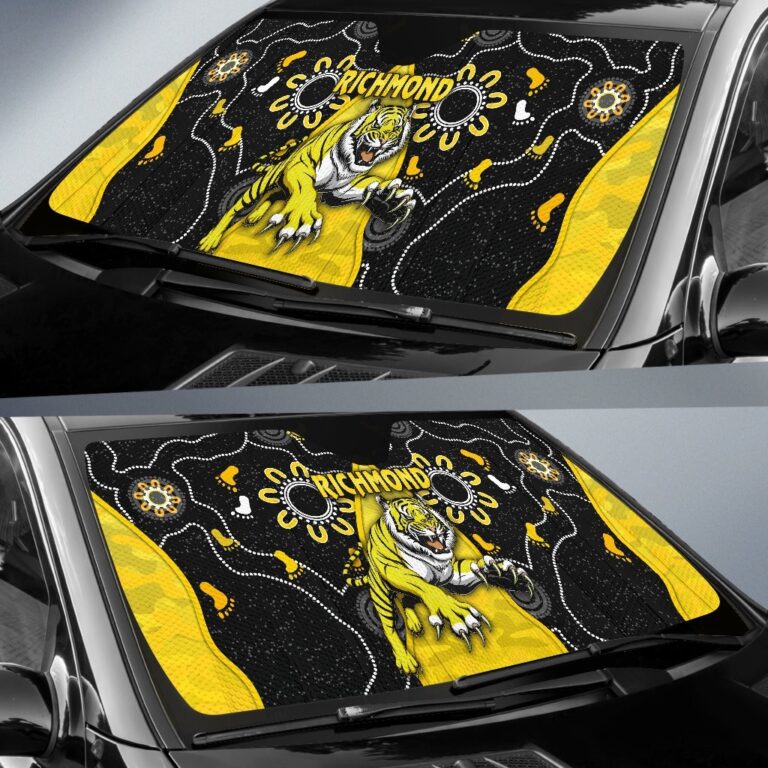 Australian Football League store - Loyal fans of Richmond Tigers's Auto Sun Shades:vintage Australian Football League suit,uniform,apparel,shirts,merch,hoodie,jackets,shorts,sweatshirt,outfits,clothes