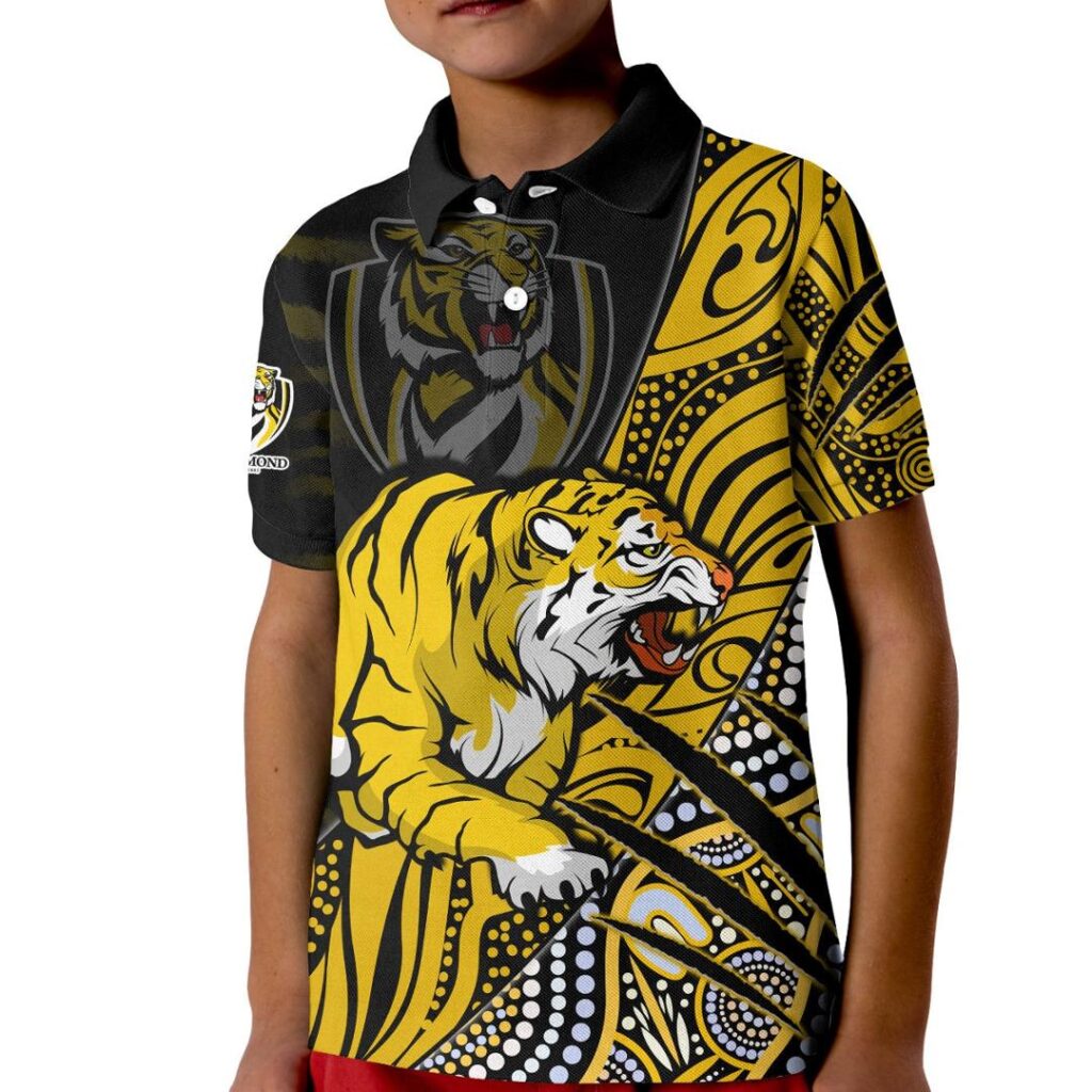 Australian Football League store - Loyal fans of Richmond Tigers's Kid Polo Shirt:vintage Australian Football League suit,uniform,apparel,shirts,merch,hoodie,jackets,shorts,sweatshirt,outfits,clothes