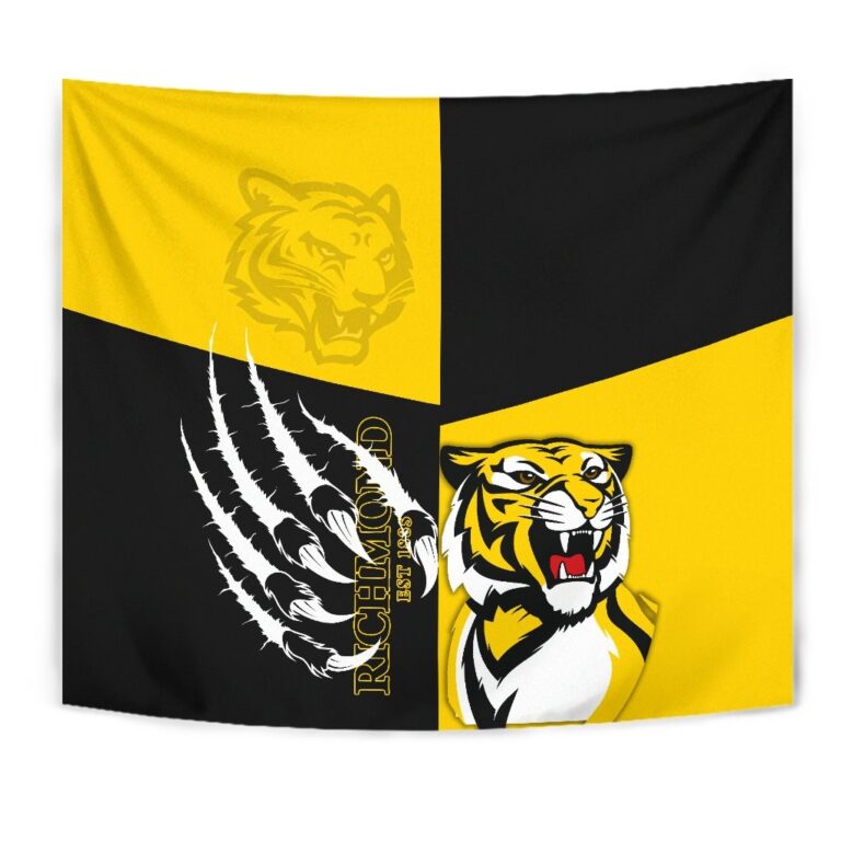 Australian Football League store - Loyal fans of Richmond Tigers's Wall Tapestry:vintage Australian Football League suit,uniform,apparel,shirts,merch,hoodie,jackets,shorts,sweatshirt,outfits,clothes