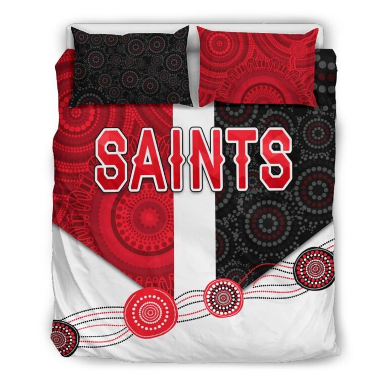 Australian Football League store - Loyal fans of St Kilda Football Club's Bedding Duvet Cover + 1/2 Pillow Cases:vintage Australian Football League suit,uniform,apparel,shirts,merch,hoodie,jackets,shorts,sweatshirt,outfits,clothes