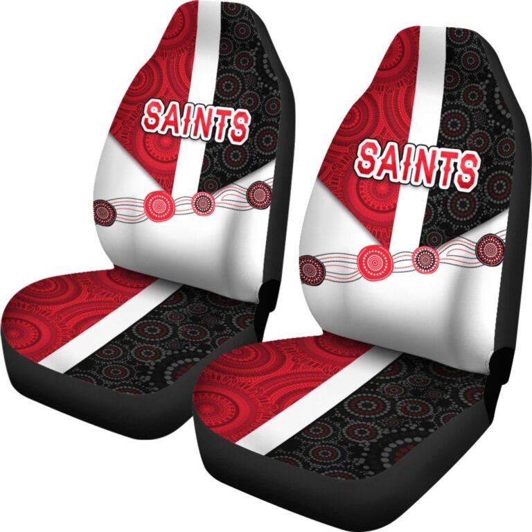 Australian Football League store - Loyal fans of St Kilda Football Club's Set 2 Car Seat Cover:vintage Australian Football League suit,uniform,apparel,shirts,merch,hoodie,jackets,shorts,sweatshirt,outfits,clothes