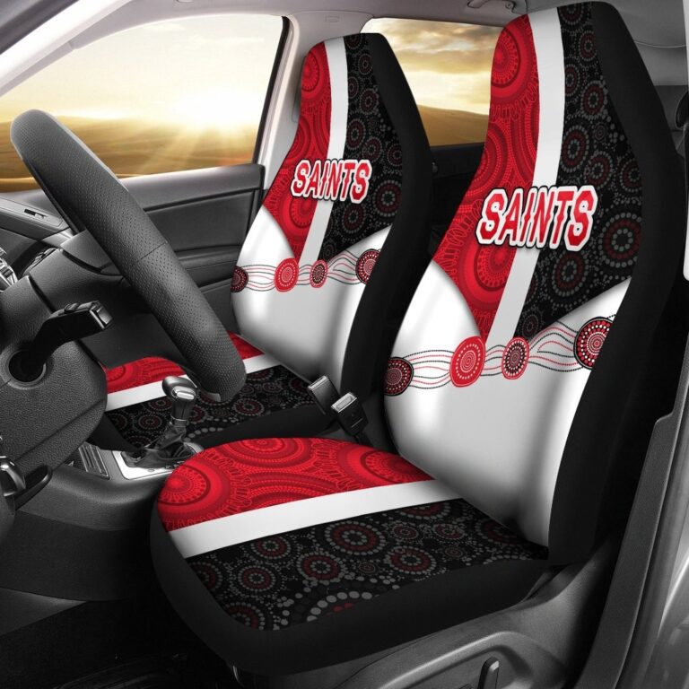 Australian Football League store - Loyal fans of St Kilda Football Club's Set 2 Car Seat Cover:vintage Australian Football League suit,uniform,apparel,shirts,merch,hoodie,jackets,shorts,sweatshirt,outfits,clothes