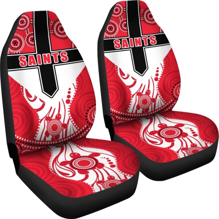 Australian Football League store - Loyal fans of St Kilda Football Club's Set 2 Car Seat Cover:vintage Australian Football League suit,uniform,apparel,shirts,merch,hoodie,jackets,shorts,sweatshirt,outfits,clothes