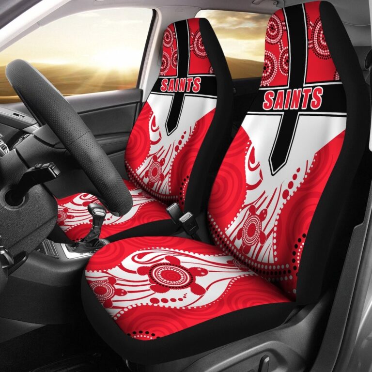 Australian Football League store - Loyal fans of St Kilda Football Club's Set 2 Car Seat Cover:vintage Australian Football League suit,uniform,apparel,shirts,merch,hoodie,jackets,shorts,sweatshirt,outfits,clothes