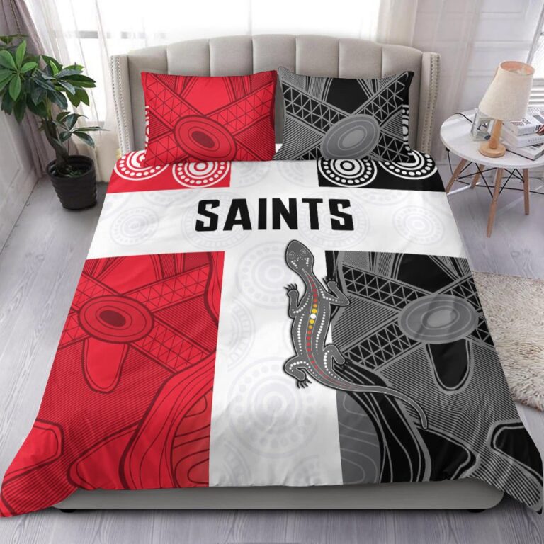 Australian Football League store - Loyal fans of St Kilda Football Club's Bedding Duvet Cover + 1/2 Pillow Cases:vintage Australian Football League suit,uniform,apparel,shirts,merch,hoodie,jackets,shorts,sweatshirt,outfits,clothes