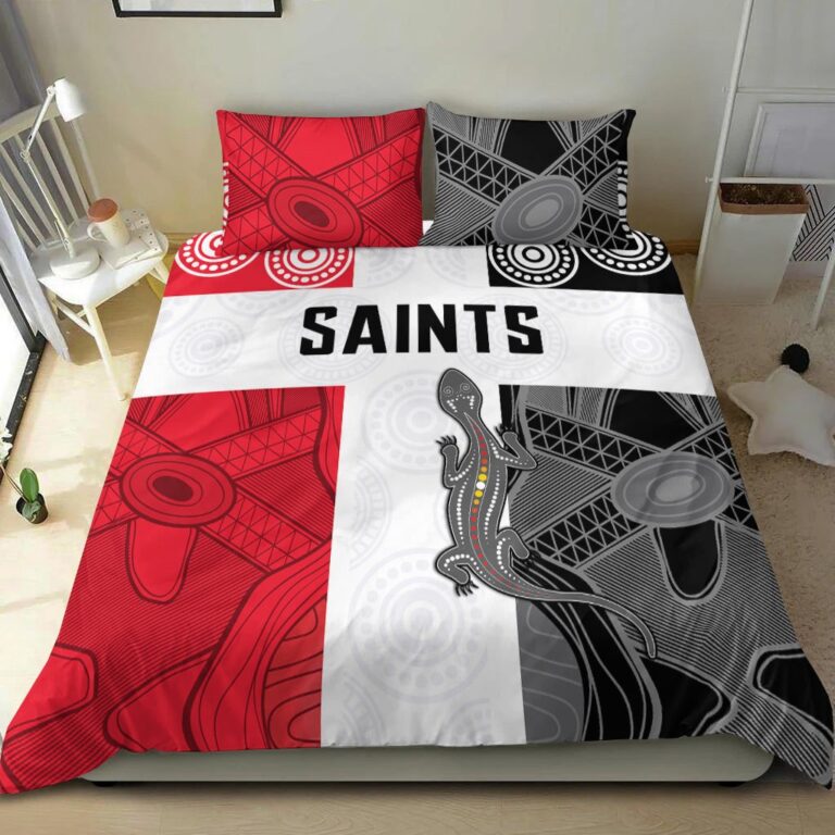 Australian Football League store - Loyal fans of St Kilda Football Club's Bedding Duvet Cover + 1/2 Pillow Cases:vintage Australian Football League suit,uniform,apparel,shirts,merch,hoodie,jackets,shorts,sweatshirt,outfits,clothes