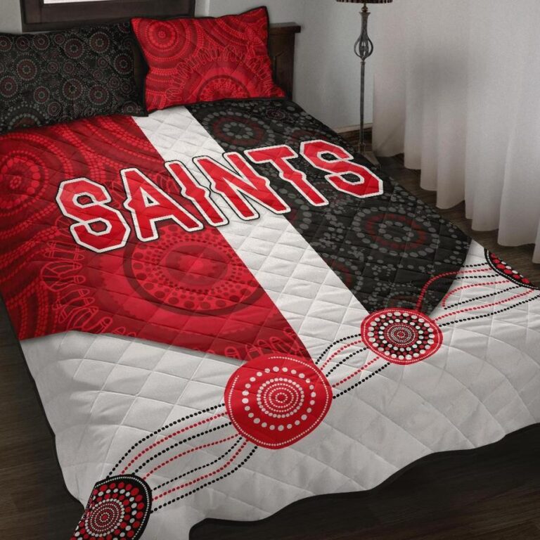 Australian Football League store - Loyal fans of St Kilda Football Club's Quilt + 1/2 Pillow Cases:vintage Australian Football League suit,uniform,apparel,shirts,merch,hoodie,jackets,shorts,sweatshirt,outfits,clothes