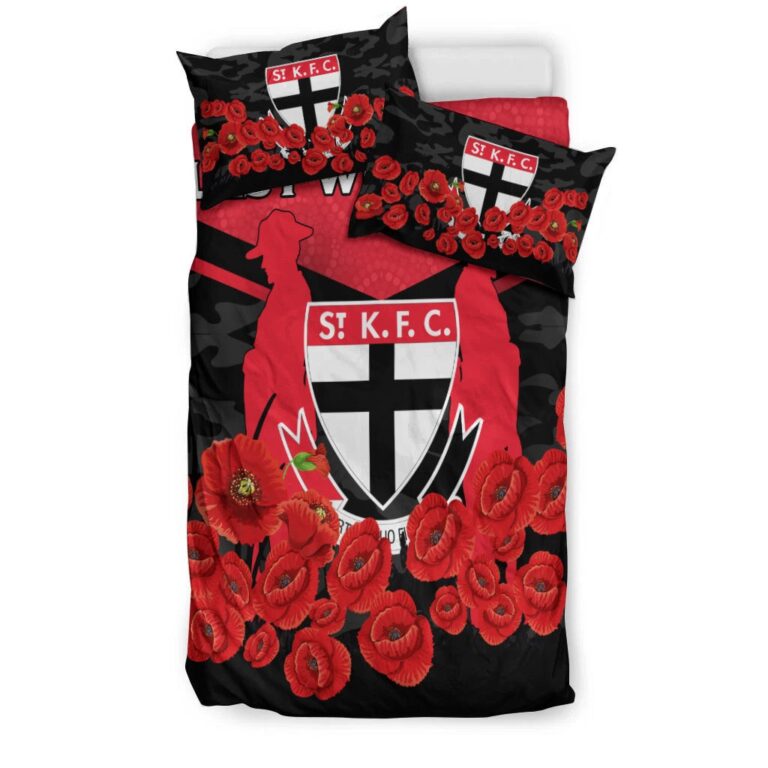 Australian Football League store - Loyal fans of St Kilda Football Club's Bedding Duvet Cover + 1/2 Pillow Cases:vintage Australian Football League suit,uniform,apparel,shirts,merch,hoodie,jackets,shorts,sweatshirt,outfits,clothes