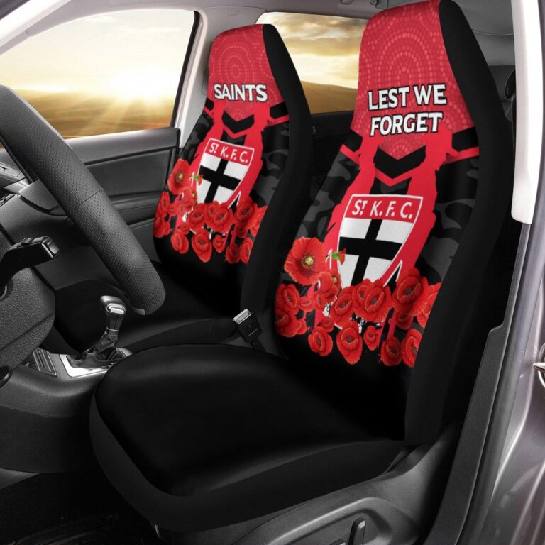 Australian Football League store - Loyal fans of St Kilda Football Club's Set 2 Car Seat Cover:vintage Australian Football League suit,uniform,apparel,shirts,merch,hoodie,jackets,shorts,sweatshirt,outfits,clothes