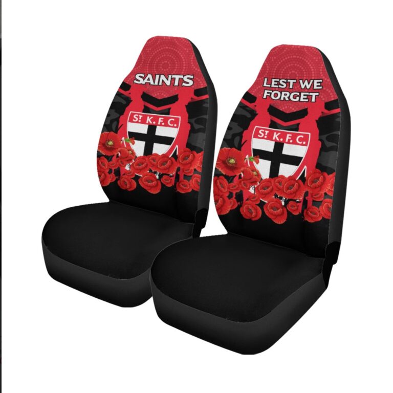 Australian Football League store - Loyal fans of St Kilda Football Club's Set 2 Car Seat Cover:vintage Australian Football League suit,uniform,apparel,shirts,merch,hoodie,jackets,shorts,sweatshirt,outfits,clothes