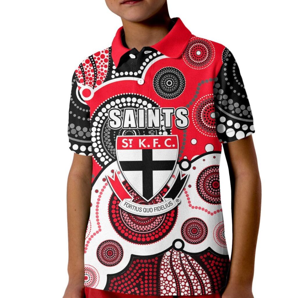 Australian Football League store - Loyal fans of St Kilda Saints's Kid Polo Shirt:vintage Australian Football League suit,uniform,apparel,shirts,merch,hoodie,jackets,shorts,sweatshirt,outfits,clothes