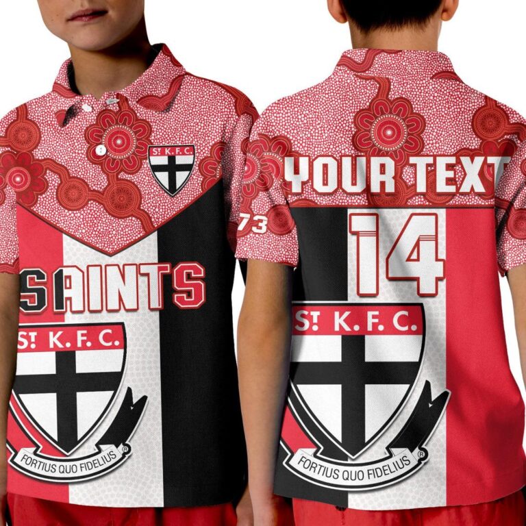 Australian Football League store - Loyal fans of St Kilda Saints's Kid Polo Shirt:vintage Australian Football League suit,uniform,apparel,shirts,merch,hoodie,jackets,shorts,sweatshirt,outfits,clothes