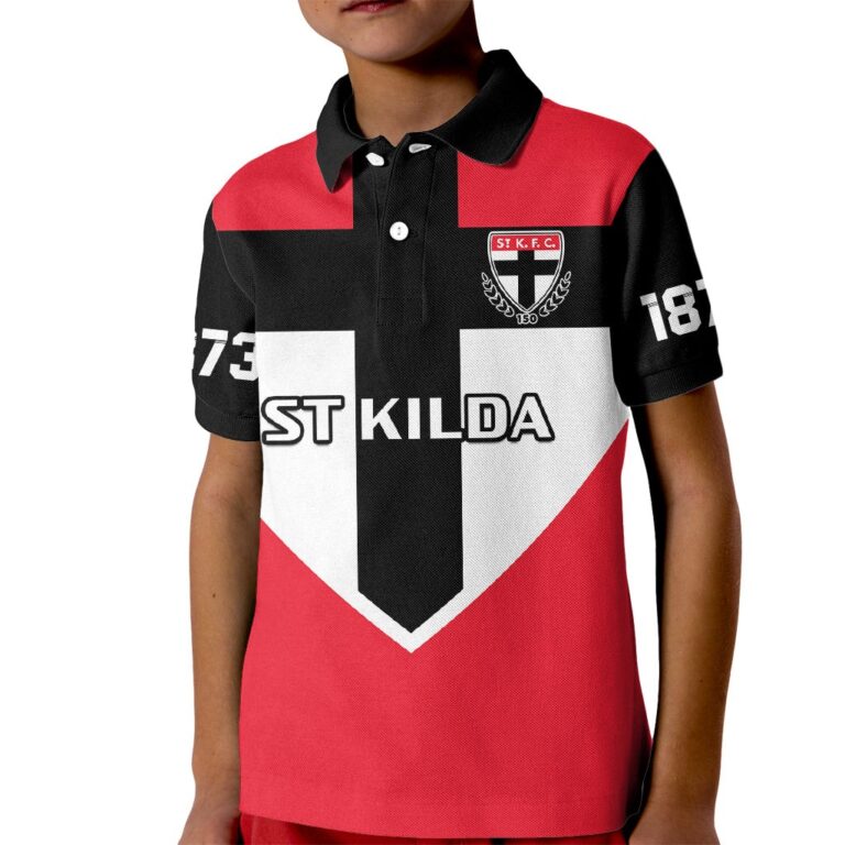Australian Football League store - Loyal fans of St Kilda Saints's Kid Polo Shirt:vintage Australian Football League suit,uniform,apparel,shirts,merch,hoodie,jackets,shorts,sweatshirt,outfits,clothes