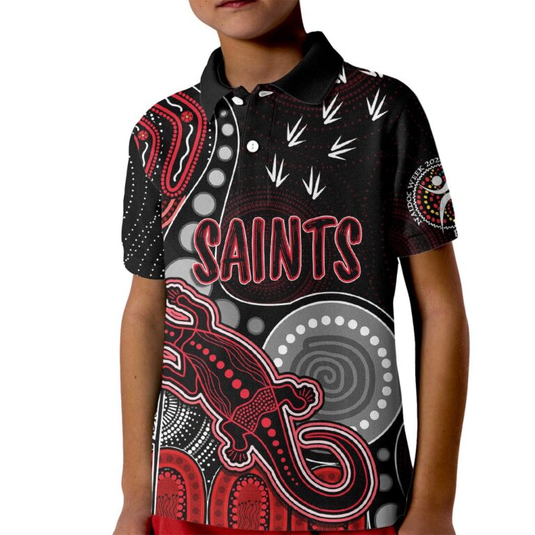 Australian Football League store - Loyal fans of St Kilda Saints's Kid Polo Shirt:vintage Australian Football League suit,uniform,apparel,shirts,merch,hoodie,jackets,shorts,sweatshirt,outfits,clothes