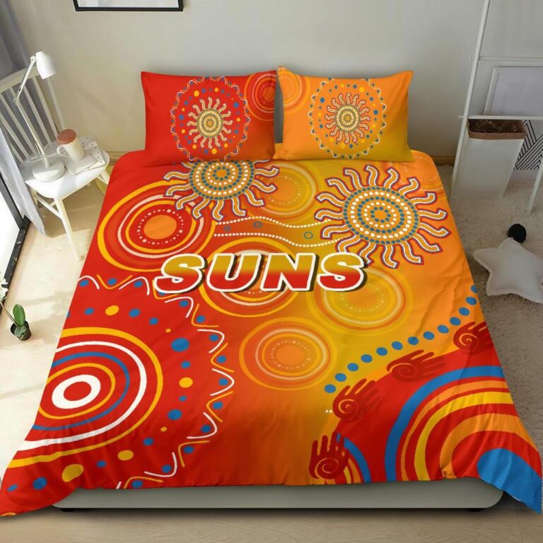 Australian Football League store - Loyal fans of Gold Coast Suns's Bedding Duvet Cover + 1/2 Pillow Cases:vintage Australian Football League suit,uniform,apparel,shirts,merch,hoodie,jackets,shorts,sweatshirt,outfits,clothes