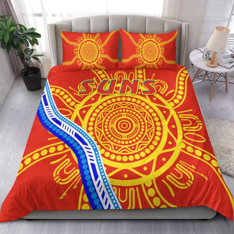 Australian Football League store - Loyal fans of Gold Coast Suns's Bedding Duvet Cover + 1/2 Pillow Cases:vintage Australian Football League suit,uniform,apparel,shirts,merch,hoodie,jackets,shorts,sweatshirt,outfits,clothes