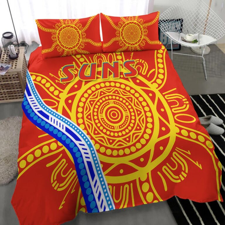Australian Football League store - Loyal fans of Gold Coast Suns's Bedding Duvet Cover + 1/2 Pillow Cases:vintage Australian Football League suit,uniform,apparel,shirts,merch,hoodie,jackets,shorts,sweatshirt,outfits,clothes