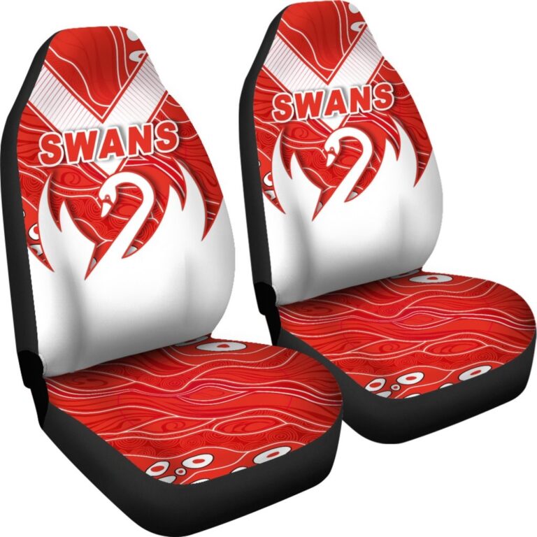Australian Football League store - Loyal fans of Sydney Swans's Set 2 Car Seat Cover:vintage Australian Football League suit,uniform,apparel,shirts,merch,hoodie,jackets,shorts,sweatshirt,outfits,clothes
