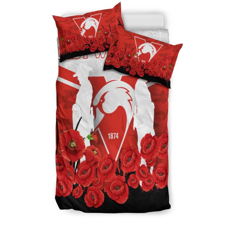 Australian Football League store - Loyal fans of Sydney Swans's Bedding Duvet Cover + 1/2 Pillow Cases:vintage Australian Football League suit,uniform,apparel,shirts,merch,hoodie,jackets,shorts,sweatshirt,outfits,clothes