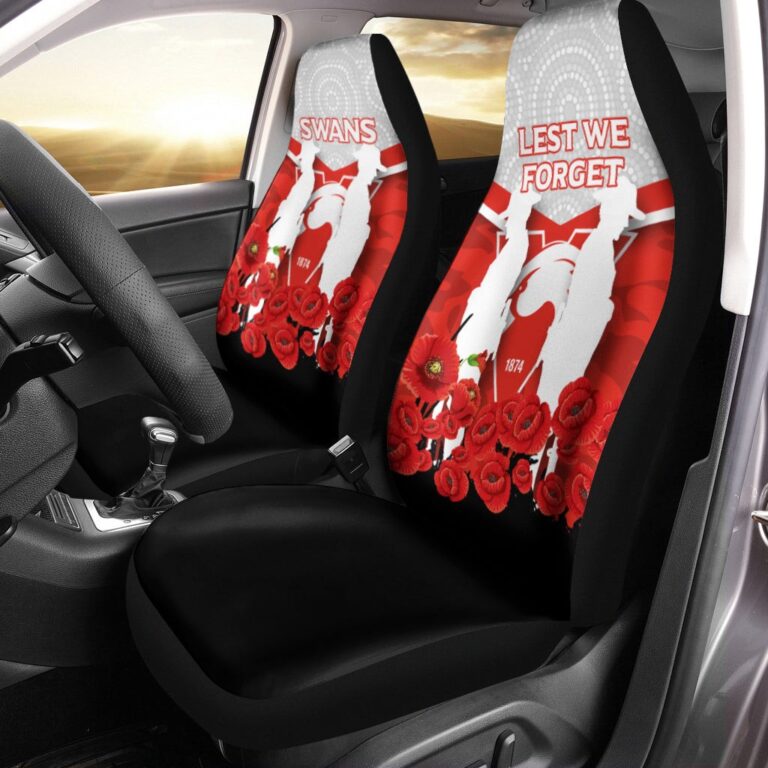 Australian Football League store - Loyal fans of Sydney Swans's Set 2 Car Seat Cover:vintage Australian Football League suit,uniform,apparel,shirts,merch,hoodie,jackets,shorts,sweatshirt,outfits,clothes