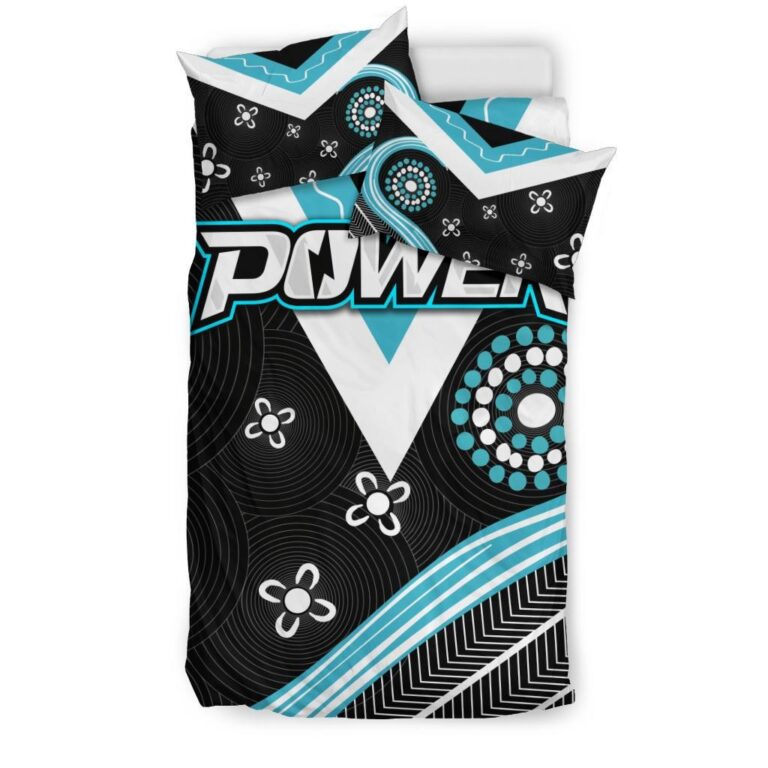 Australian Football League store - Loyal fans of Port Adelaide Football Club's Bedding Duvet Cover + 1/2 Pillow Cases:vintage Australian Football League suit,uniform,apparel,shirts,merch,hoodie,jackets,shorts,sweatshirt,outfits,clothes