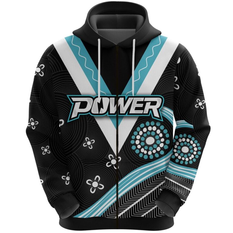 Australian Football League store - Loyal fans of Port Adelaide Football Club's Unisex Zip Hoodie:vintage Australian Football League suit,uniform,apparel,shirts,merch,hoodie,jackets,shorts,sweatshirt,outfits,clothes