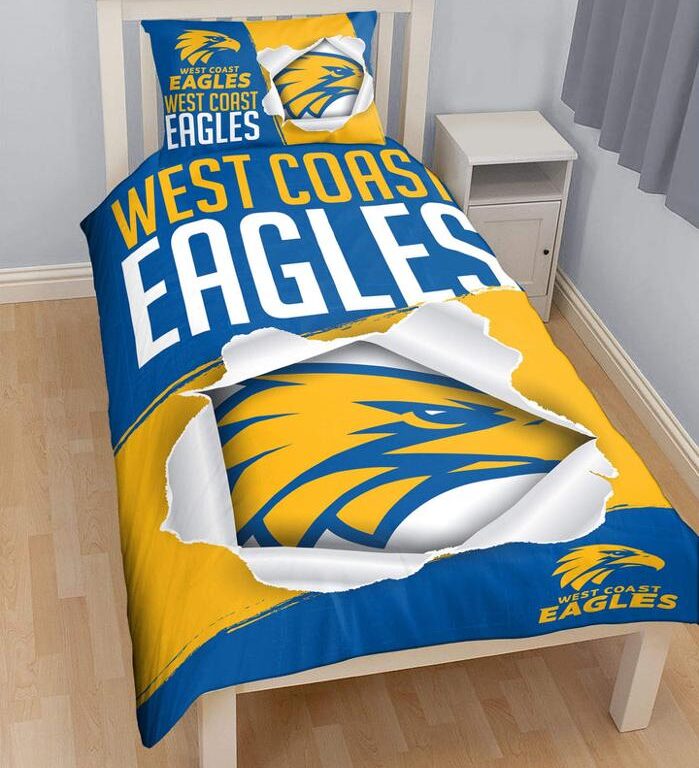 Australian Football League store - Loyal fans of West Coast Eagles's Bedding Duvet Cover + 1/2 Pillow Cases:vintage Australian Football League suit,uniform,apparel,shirts,merch,hoodie,jackets,shorts,sweatshirt,outfits,clothes