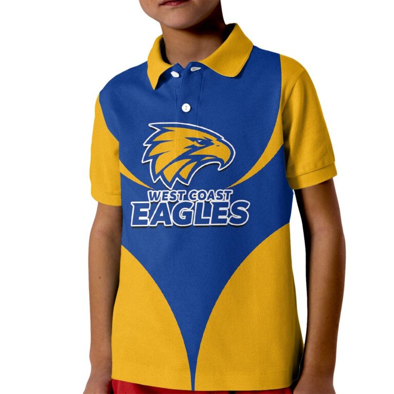 Australian Football League store - Loyal fans of West Coast Eagles's Kid Polo Shirt:vintage Australian Football League suit,uniform,apparel,shirts,merch,hoodie,jackets,shorts,sweatshirt,outfits,clothes