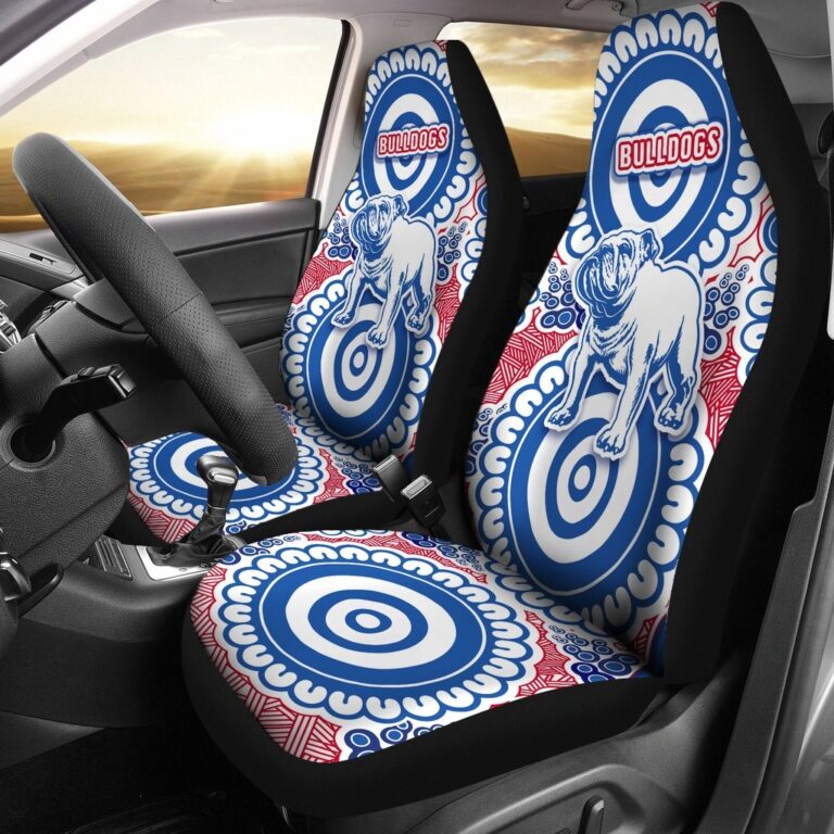 Australian Football League store - Loyal fans of Western Bulldogs's Set 2 Car Seat Cover:vintage Australian Football League suit,uniform,apparel,shirts,merch,hoodie,jackets,shorts,sweatshirt,outfits,clothes