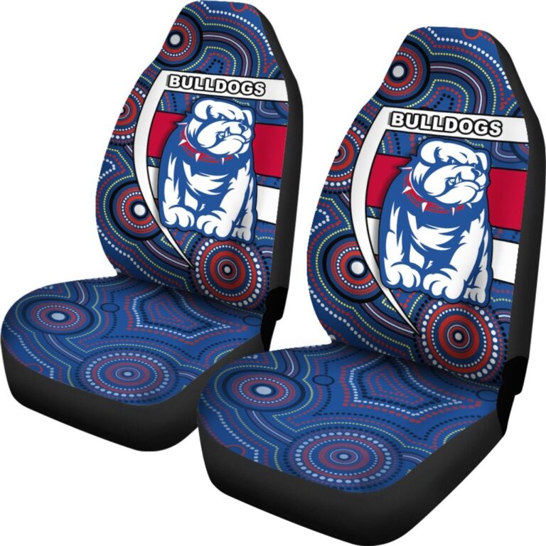 Australian Football League store - Loyal fans of Western Bulldogs's Set 2 Car Seat Cover:vintage Australian Football League suit,uniform,apparel,shirts,merch,hoodie,jackets,shorts,sweatshirt,outfits,clothes