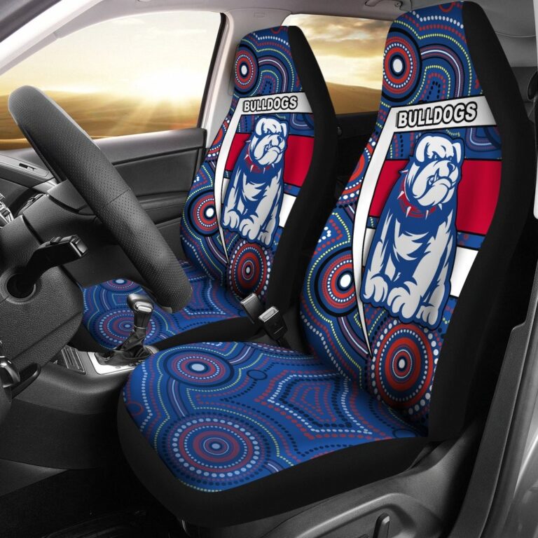 Australian Football League store - Loyal fans of Western Bulldogs's Set 2 Car Seat Cover:vintage Australian Football League suit,uniform,apparel,shirts,merch,hoodie,jackets,shorts,sweatshirt,outfits,clothes