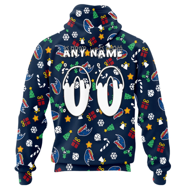 AFL Adelaide Crows Christmas | Custom Name & Number | Hoodie/Zip/T-Shirt/Polo/Knitted Sweaters