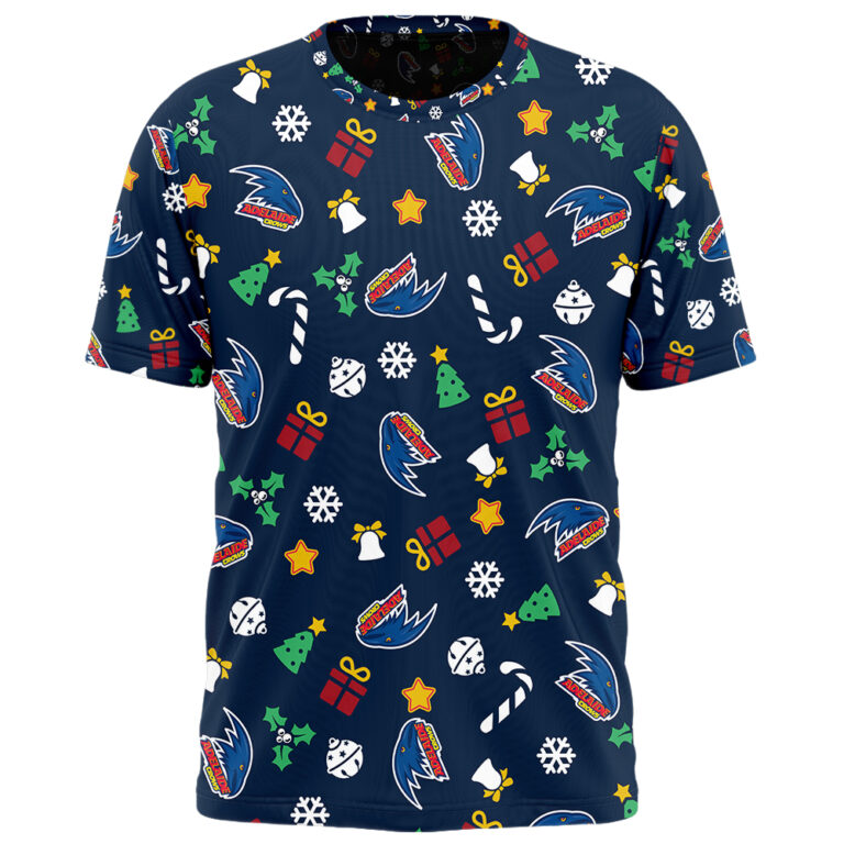 AFL Adelaide Crows Christmas | Custom Name & Number | Hoodie/Zip/T-Shirt/Polo/Knitted Sweaters