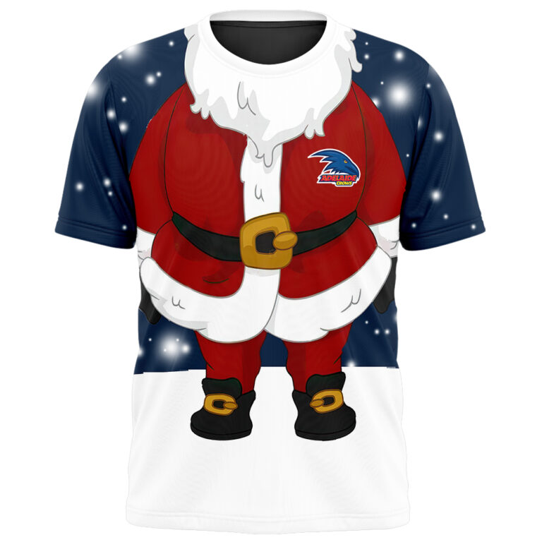 AFL Adelaide Crows Christmas | Custom Name & Number | Hoodie/Zip/T-Shirt/Polo/Knitted Sweaters