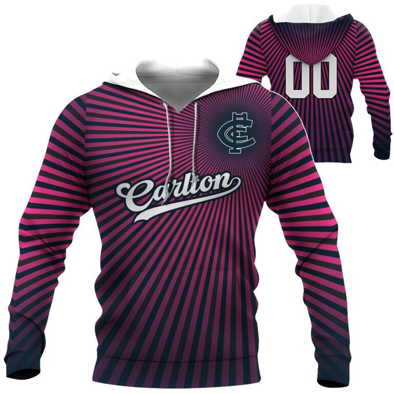 AFL Carlton Blues | Custom Name & Number | Hoodie/Zip/T-Shirt/Long Sleeve