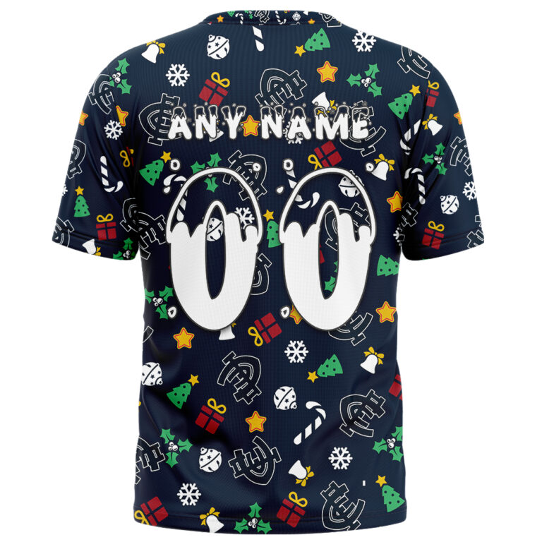 AFL Carlton Blues Christmas | Custom Name & Number | Hoodie/Zip/T-Shirt/Polo/Knitted Sweaters