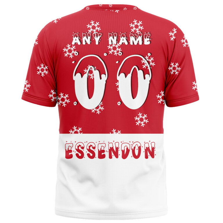 AFL Essendon Bombers Christmas | Custom Name & Number | Hoodie/Zip/T-Shirt/Polo/Knitted Sweaters