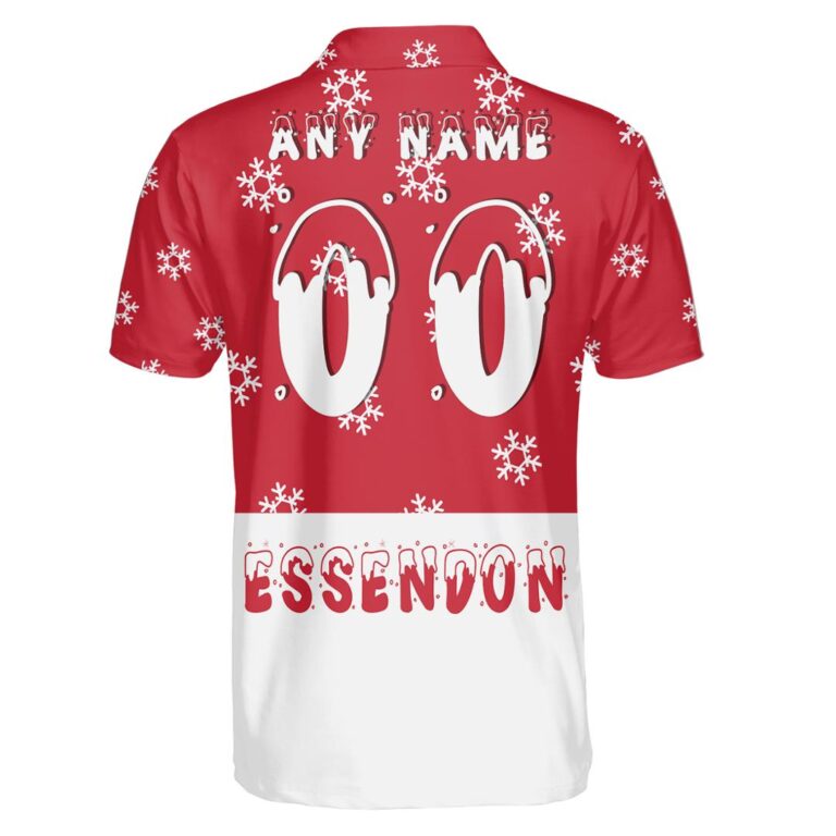 AFL Essendon Bombers Christmas | Custom Name & Number | Hoodie/Zip/T-Shirt/Polo/Knitted Sweaters