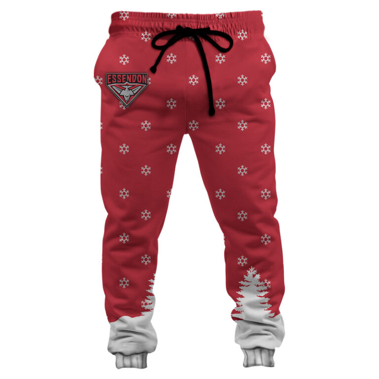 AFL Essendon Bombers Christmas | Custom Name & Number | Hoodie/Zip/T-Shirt/Polo/Knitted Sweaters/Long Paint