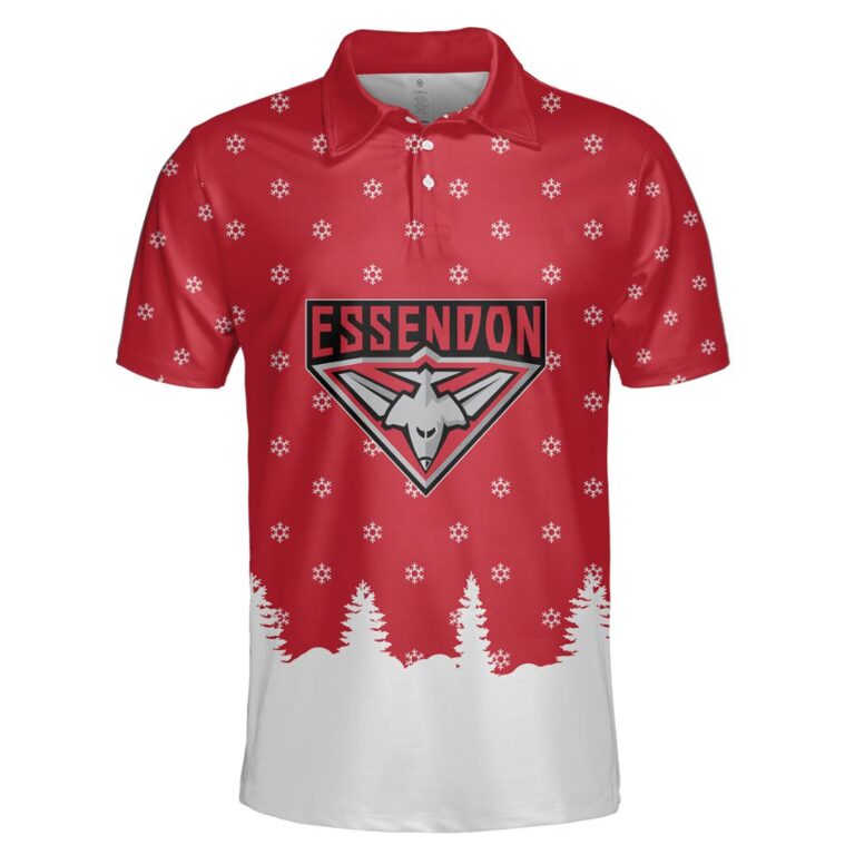 AFL Essendon Bombers Christmas | Custom Name & Number | Hoodie/Zip/T-Shirt/Polo/Knitted Sweaters/Long Paint