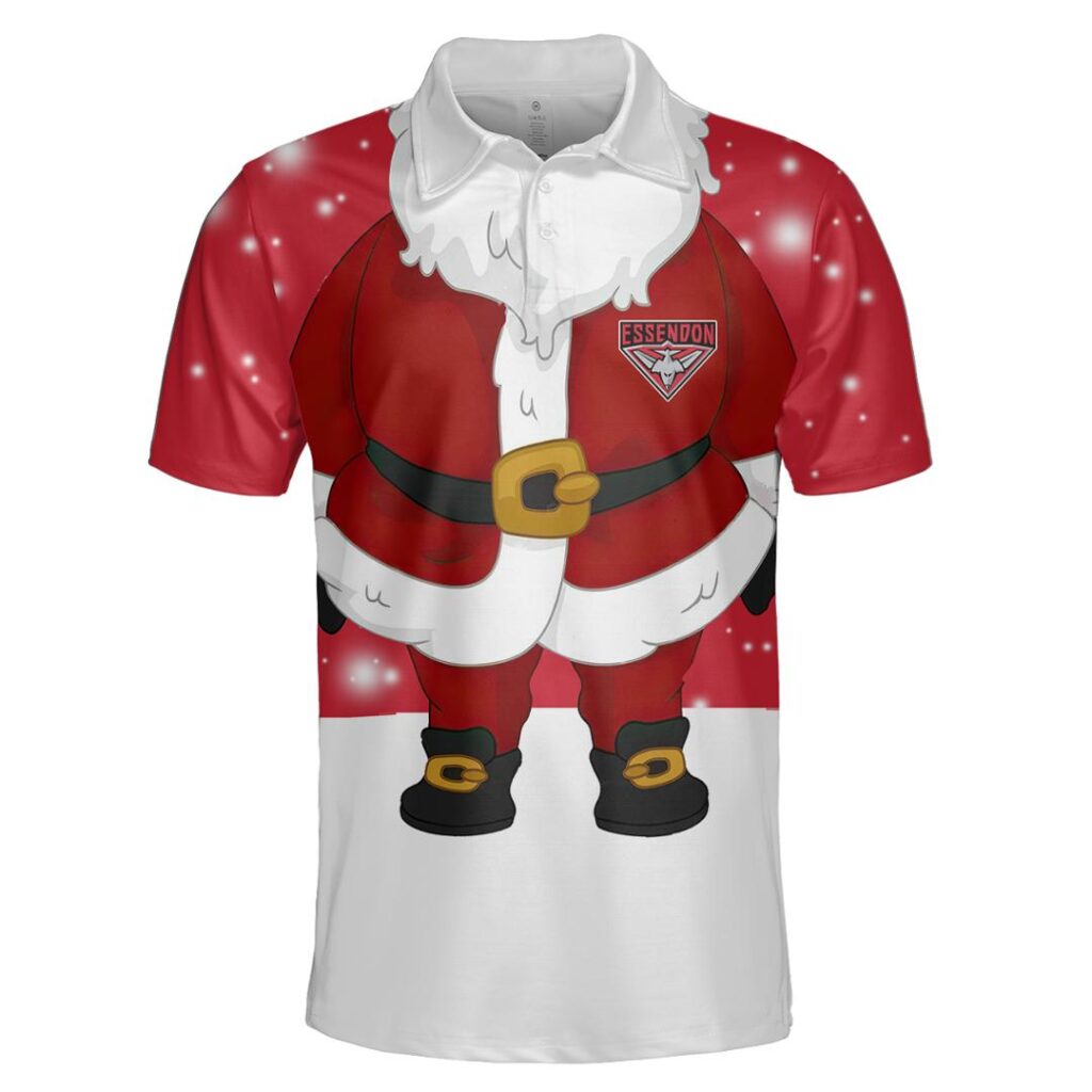 AFL Essendon Bombers Christmas | Custom Name & Number | Hoodie/Zip/T-Shirt/Polo/Knitted Sweaters